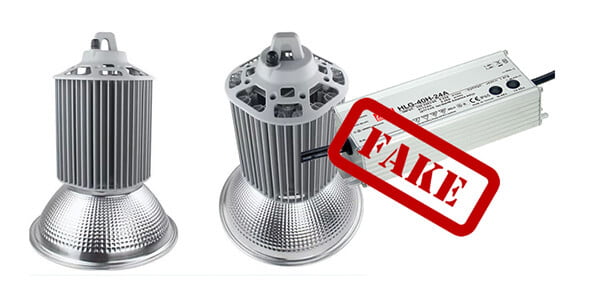 LED high bay with fake Mean Well Driver