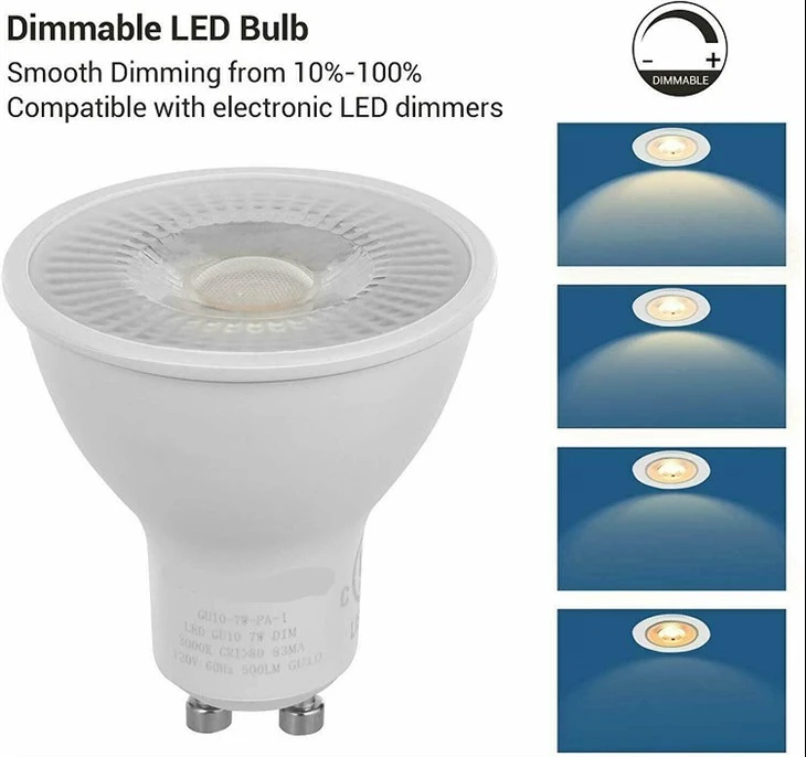 GU10 LED لمبة عكس الضوء