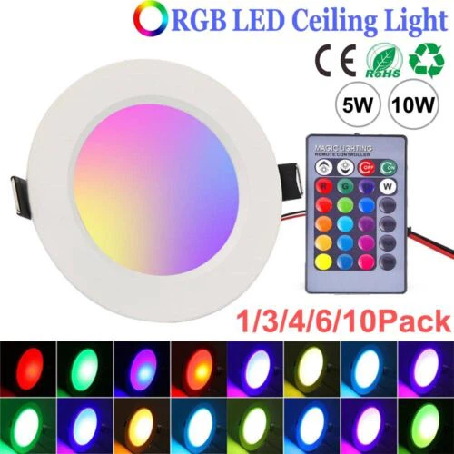 RGB 16 لون متغير حلقة LED لوحة السقف أسفل ضوء