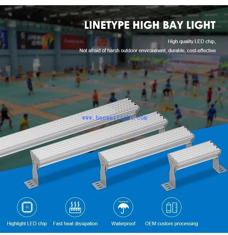 داخلي LED ملعب تنس الريشة ملعب تنس الإضاءة المضادة للوهج 100W 200W 300W