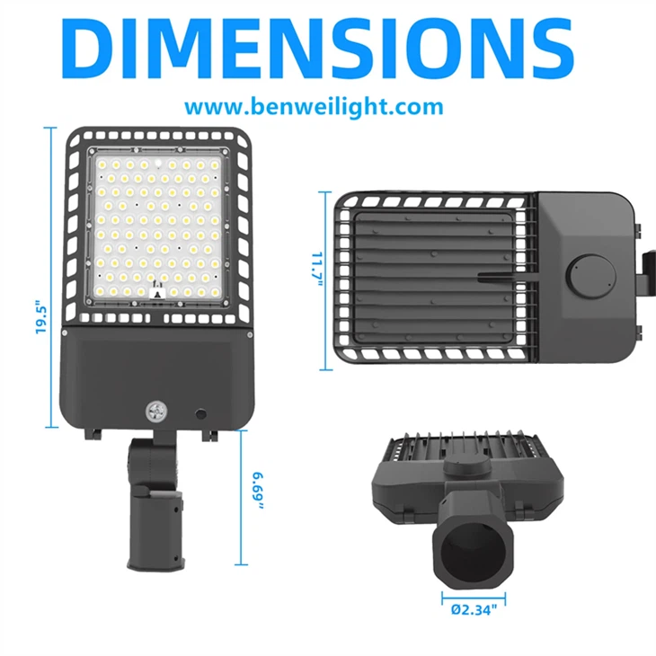 300W/200W LED Shoebox Street Light: Parking Lot Outdoor Commercial Fixture factory