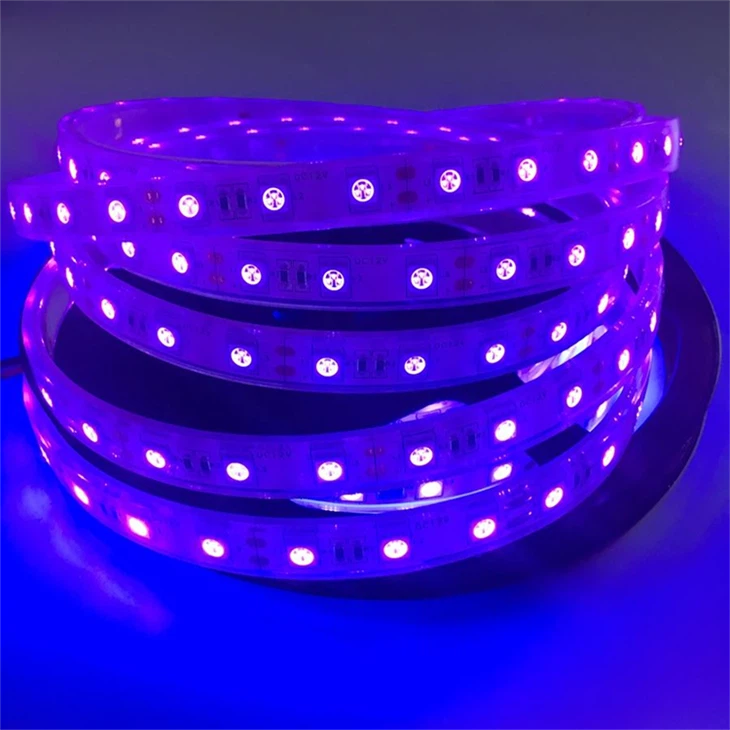 Ip 68 365nm Uv C Blacklight Led Strip Light 120 Leds/m 2835