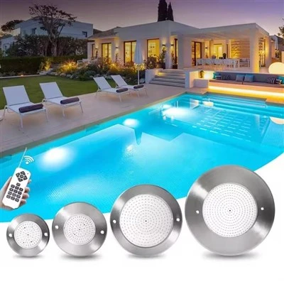 مقاوم للماء الفولاذ المقاوم للصدأ RGB تحت الماء LED إضاءة حمام السباحة/المسبح
