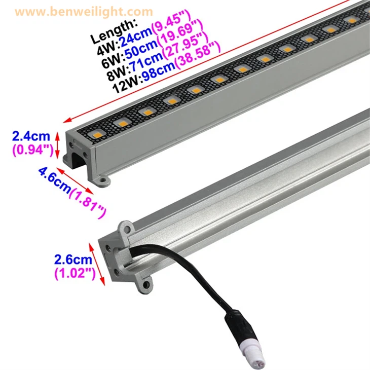 Waterproof LED Wall Washer 24V DC Linear Light For Exterior price